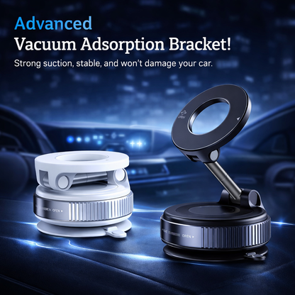 Car Mount Electric Vacuum Magnetic Holder Foldable Strong Suction Stand for Cell Phone for Iphone 12 13 14 15 16 Live Streaming